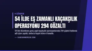 54 İlde Eş Zamanlı Kaçakçılık Operasyonu 294 Gözaltı