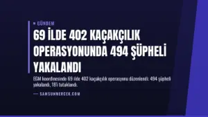 69 İlde 402 Kaçakçılık Operasyonunda 494 Şüpheli Yakalandı