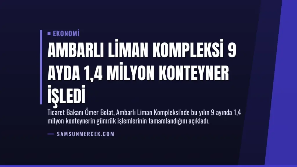 Ambarlı Liman Kompleksi 9 Ayda 1,4 Milyon Konteyner İşledi
