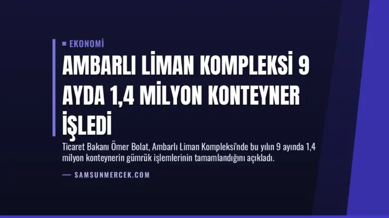 Ambarlı Liman Kompleksi 9 Ayda 1,4 Milyon Konteyner İşledi
