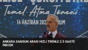 Ankara Samsun Arası Hızlı Trenle 2.5 Saate İnecek