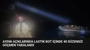 Aydın Açıklarında Lastik Bot İçinde 40 Düzensiz Göçmen Yakalandı
