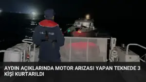 Aydın Açıklarında Motor Arızası Yapan Teknede 3 Kişi Kurtarıldı