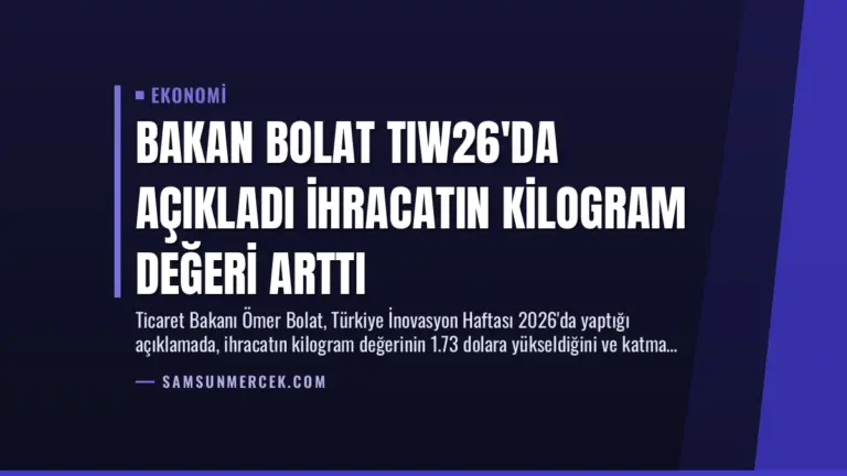 Bakan Bolat TIW26’da Açıkladı İhracatın Kilogram Değeri Arttı