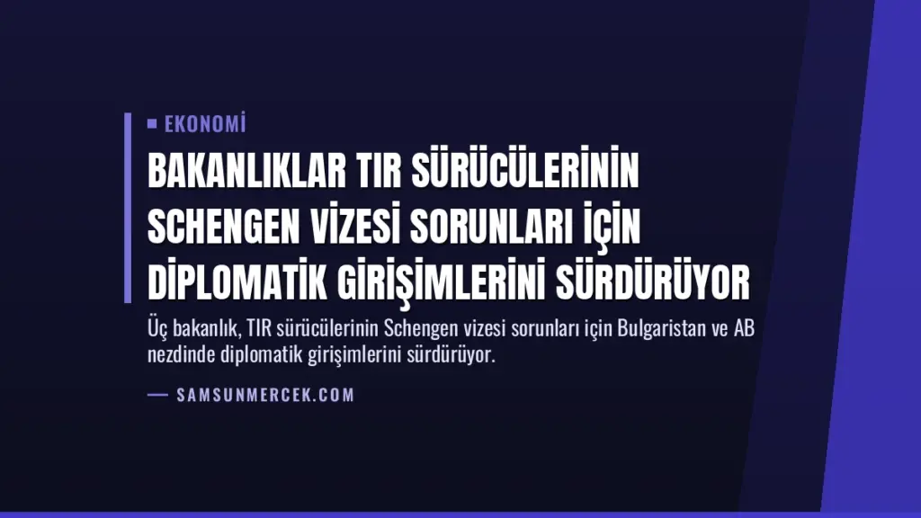 Bakanlıklar TIR Sürücülerinin Schengen Vizesi Sorunları İçin Diplomatik Girişimlerini Sürdürüyor