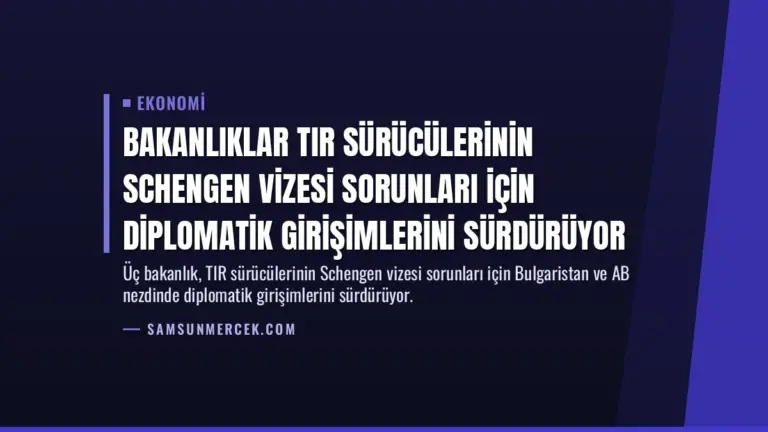 Bakanlıklar TIR Sürücülerinin Schengen Vizesi Sorunları İçin Diplomatik Girişimlerini Sürdürüyor