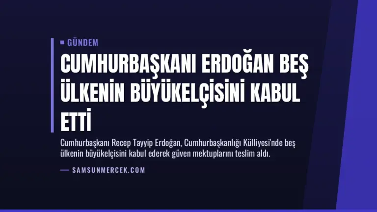 Cumhurbaşkanı Erdoğan Beş Ülkenin Büyükelçisini Kabul Etti