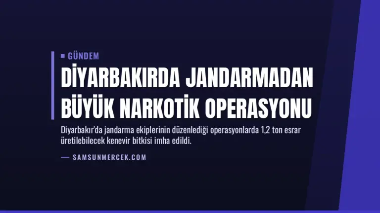 Diyarbakırda Jandarmadan Büyük Narkotik Operasyonu