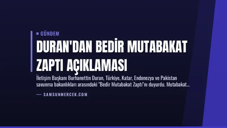 Duran’dan Bedir Mutabakat Zaptı Açıklaması