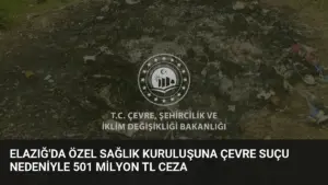 Elazığ’da Özel Sağlık Kuruluşuna Çevre Suçu Nedeniyle 501 Milyon TL Ceza
