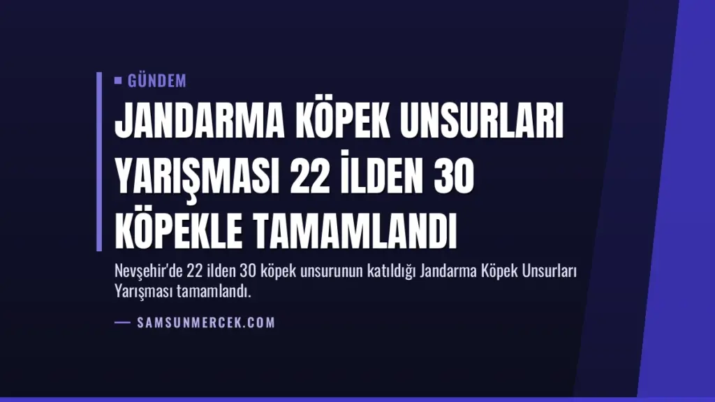 Jandarma Köpek Unsurları Yarışması 22 İlden 30 Köpekle Tamamlandı