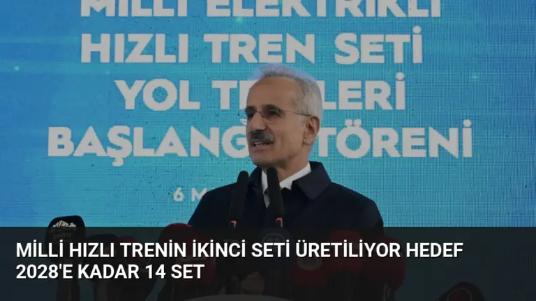 Milli Hızlı Trenin İkinci Seti Üretiliyor Hedef 2028’e Kadar 14 Set