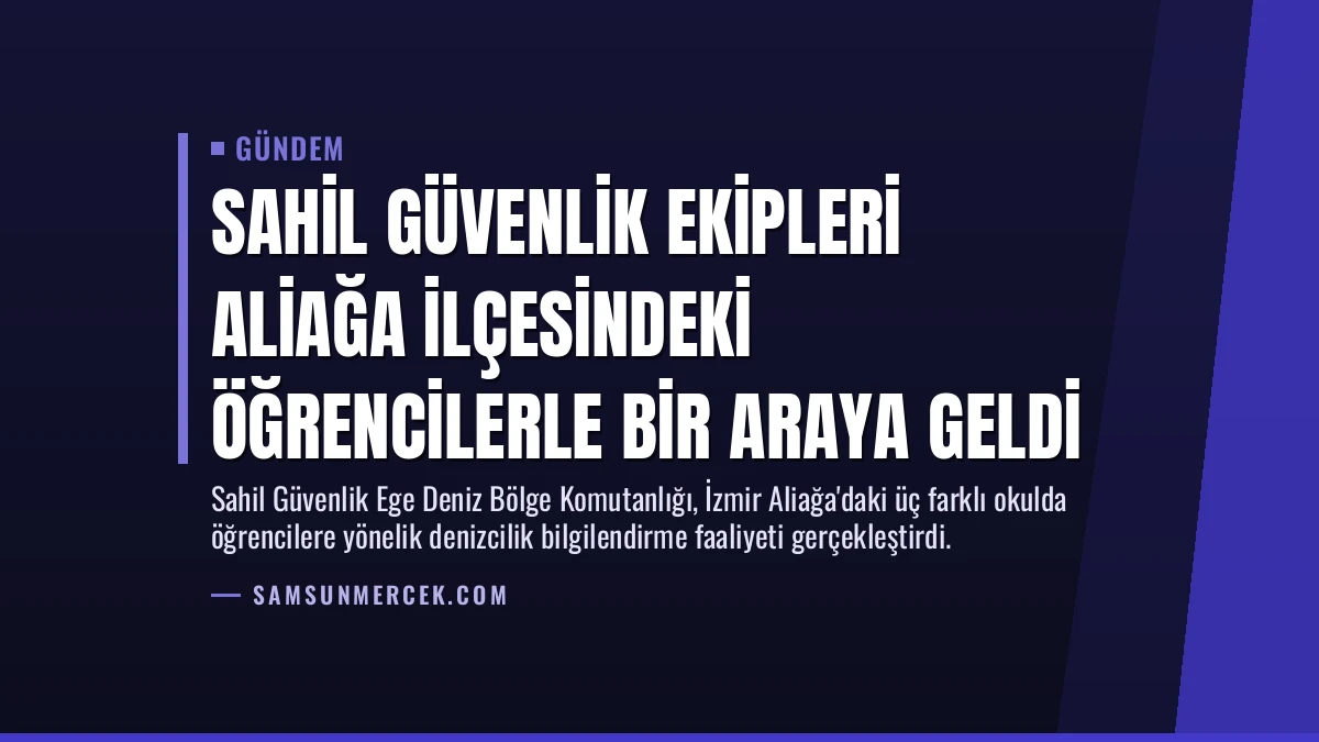 Sahil Güvenlik Ekipleri Aliağa İlçesindeki Öğrencilerle Bir Araya Geldi