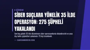 Siber Suçlara Yönelik 35 İlde Operasyon: 275 Şüpheli Yakalandı