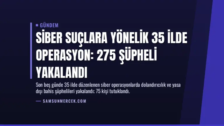 Siber Suçlara Yönelik 35 İlde Operasyon: 275 Şüpheli Yakalandı