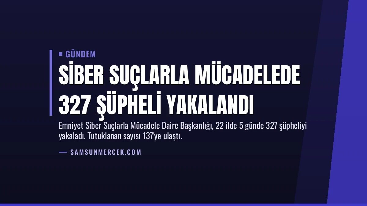 Siber Suçlarla Mücadelede 327 Şüpheli Yakalandı