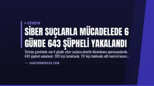 Siber Suçlarla Mücadelede 6 Günde 643 Şüpheli Yakalandı