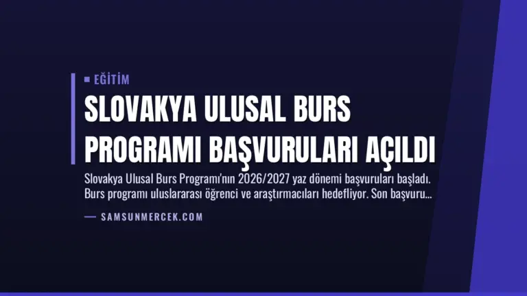 Slovakya Ulusal Burs Programı Başvuruları Açıldı