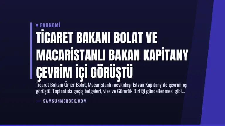 Ticaret Bakanı Bolat ve Macaristanlı Bakan Kapitany Çevrim İçi Görüştü