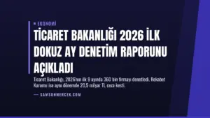 Ticaret Bakanlığı 2026 İlk Dokuz Ay Denetim Raporunu Açıkladı