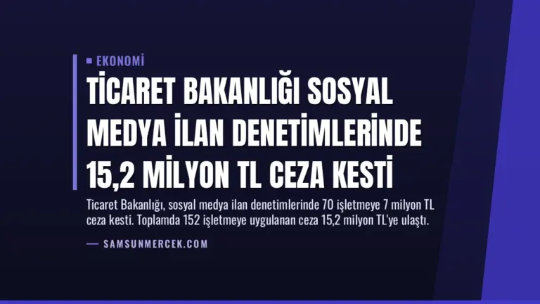 Ticaret Bakanlığı Sosyal Medya İlan Denetimlerinde 15,2 Milyon TL Ceza Kesti