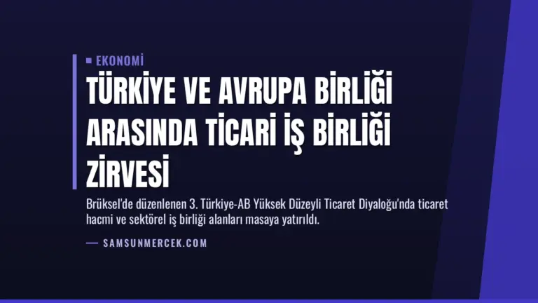 Türkiye ve Avrupa Birliği Arasında Ticari İş Birliği Zirvesi