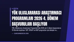 YÖK Uluslararası Araştırmacı Programları 2026 4. Dönem Başvuruları Başlıyor